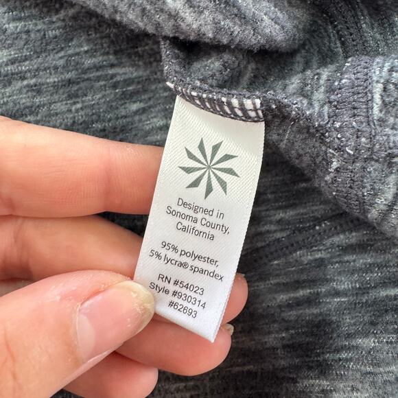 Athleta Top Womens Large Grey Space Dye Tranquillity Cowl Neck Pullover - Picture 6 of 8